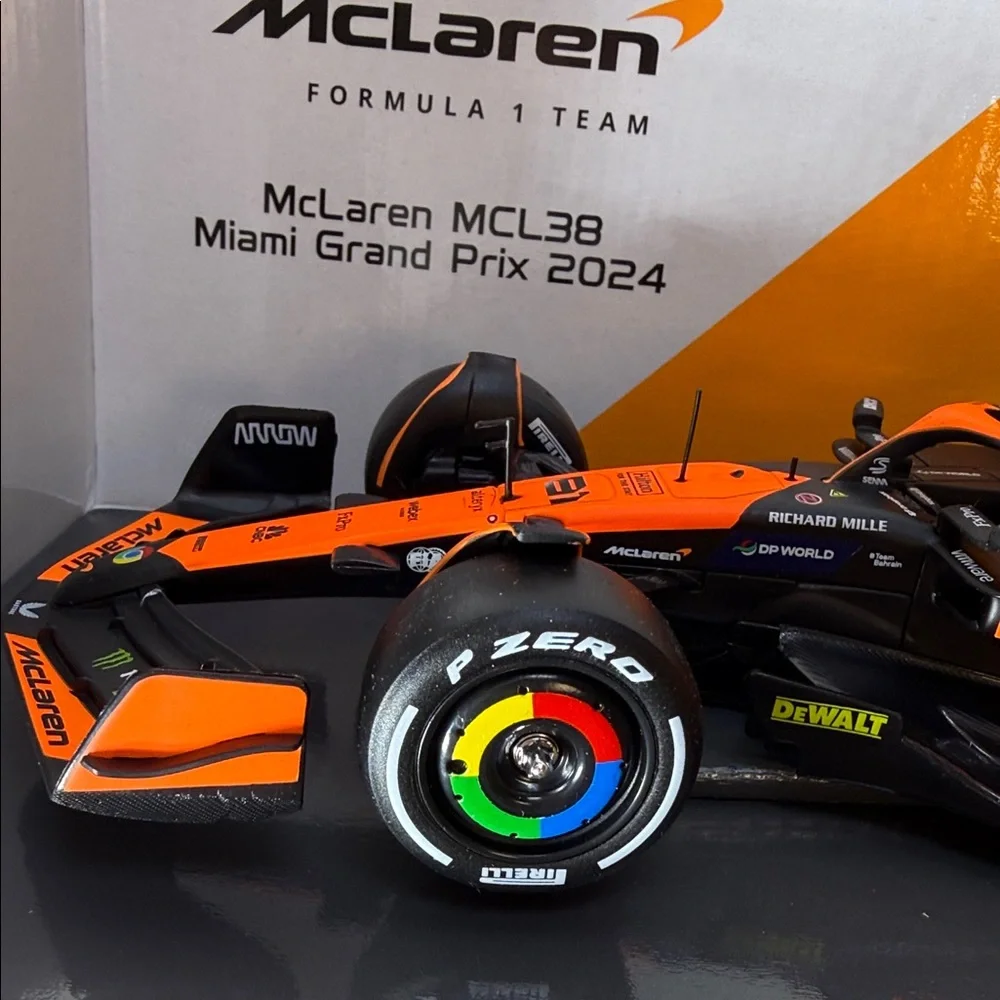 McLaren MCL36 Miami Grand Prix 2024 Toy Car - Orange and Black